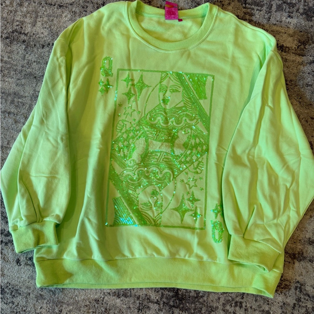 QOS Neon Green Sweatshirt